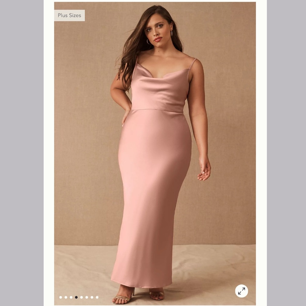 BHLDN / NWT Cali Satin Charmeuse Midi Dress